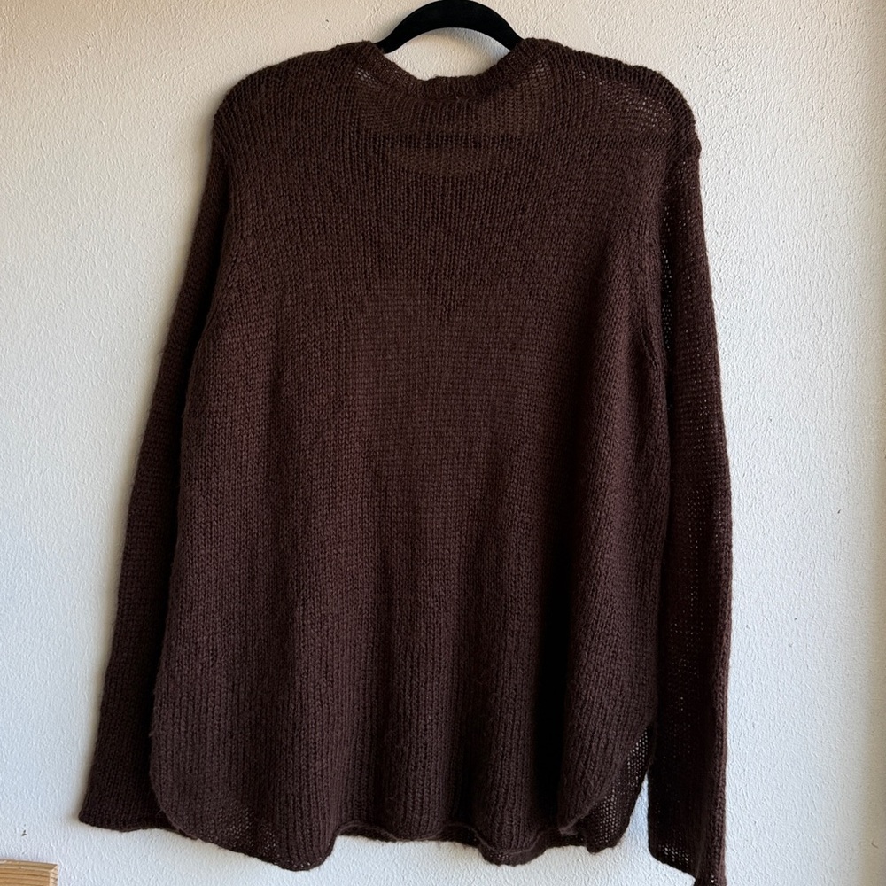Wooden Ships knits Heart crewneck sweater brown medium large - Picture 4 of 4